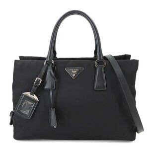 PRADA 2way Hand Shoulder Bag Nylon Saffiano Leather Black BN2300 90285230